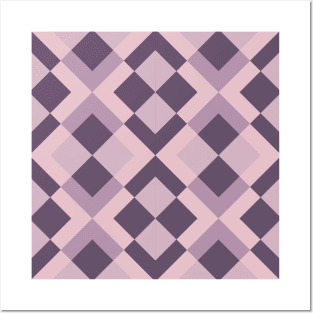 Purple Tile Patterns Posters and Art